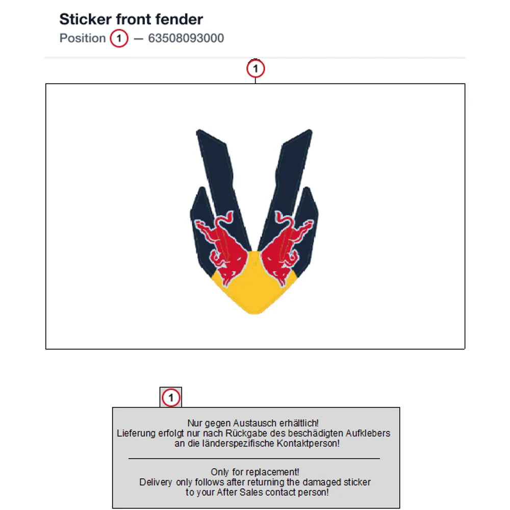 Sticker front fender