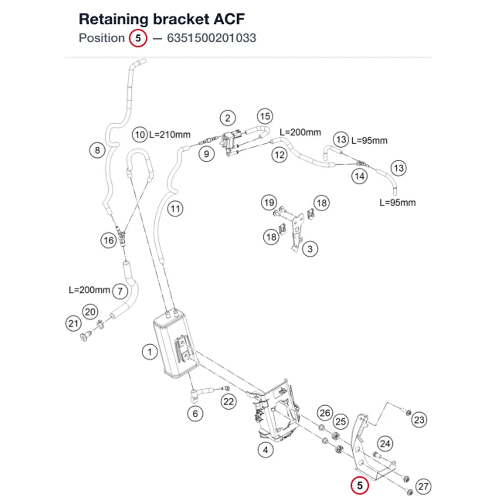 Retaining bracket ACF