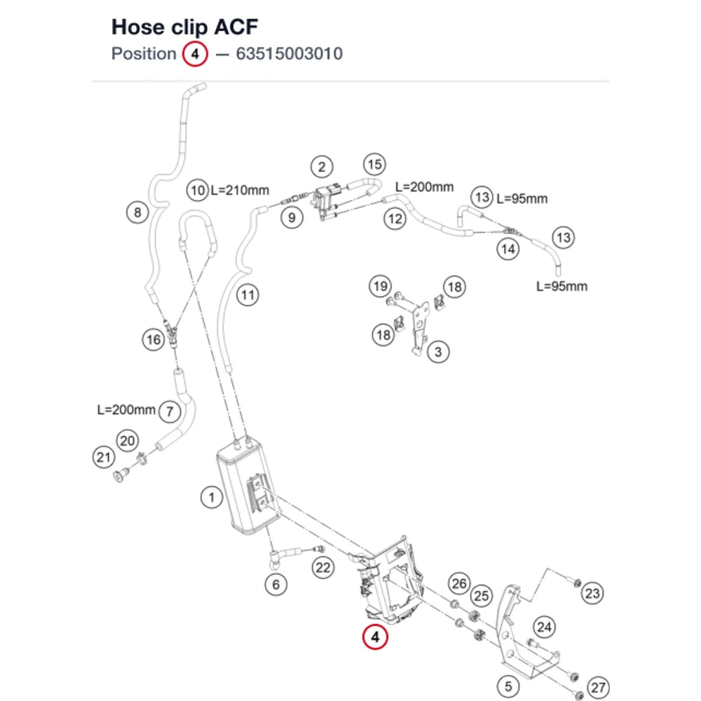 Hose clip ACF