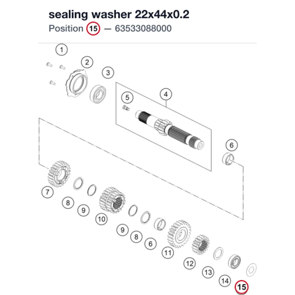 sealing washer 22x44x0.2