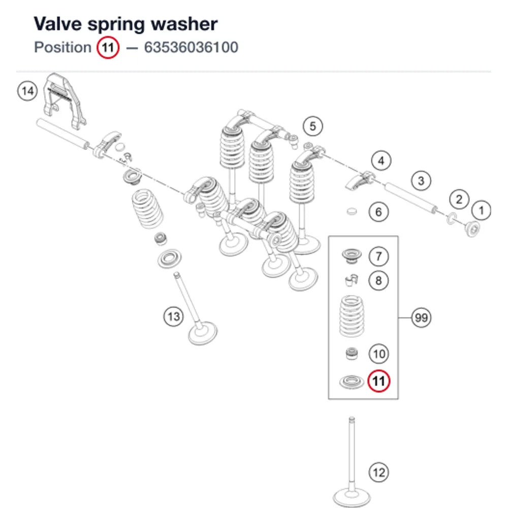 Valve spring washer