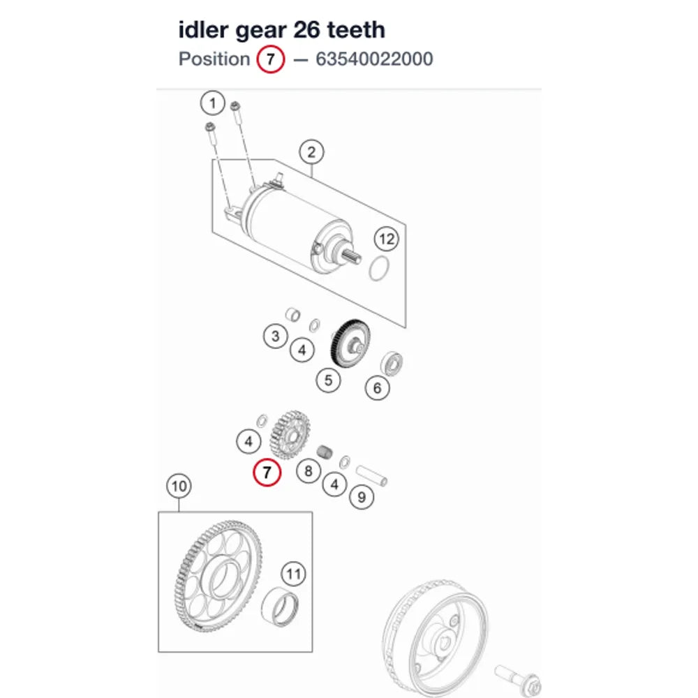 idler gear 26 teeth