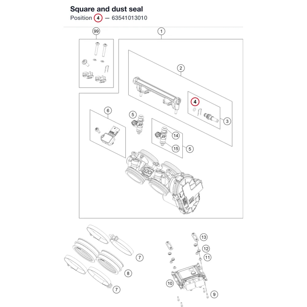 Square and dust seal