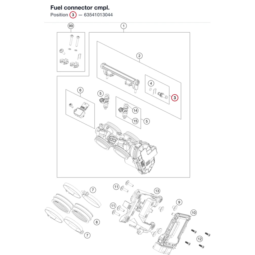Fuel connector cmpl.
