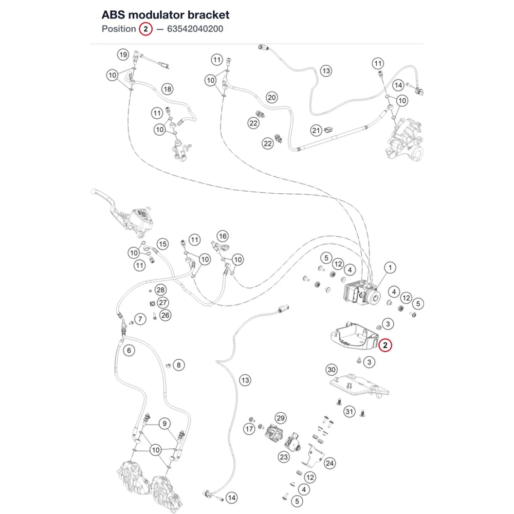 ABS modulator bracket