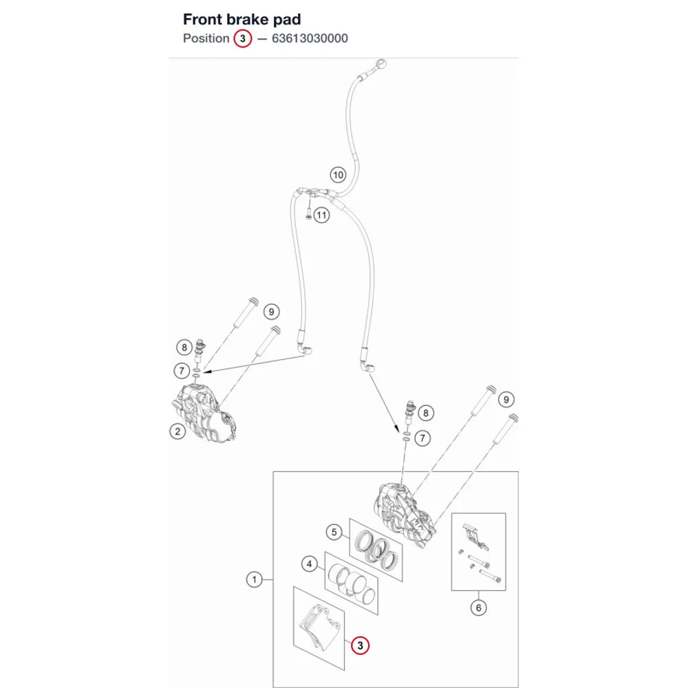 Front brake pad