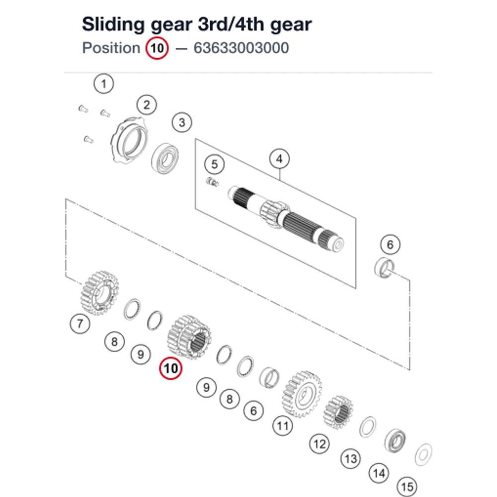 Sliding gear 3rd/4th gear