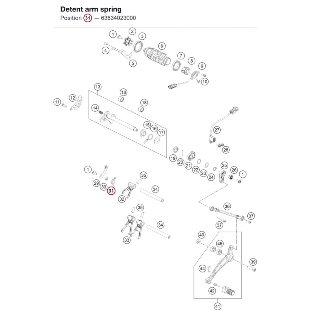 Detent arm spring