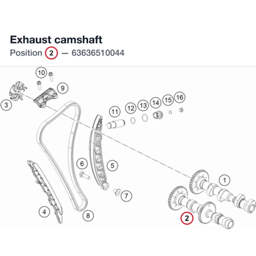 Exhaust camshaft