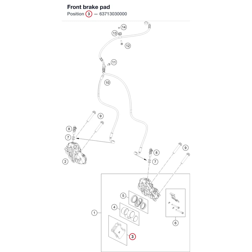 Front brake pad