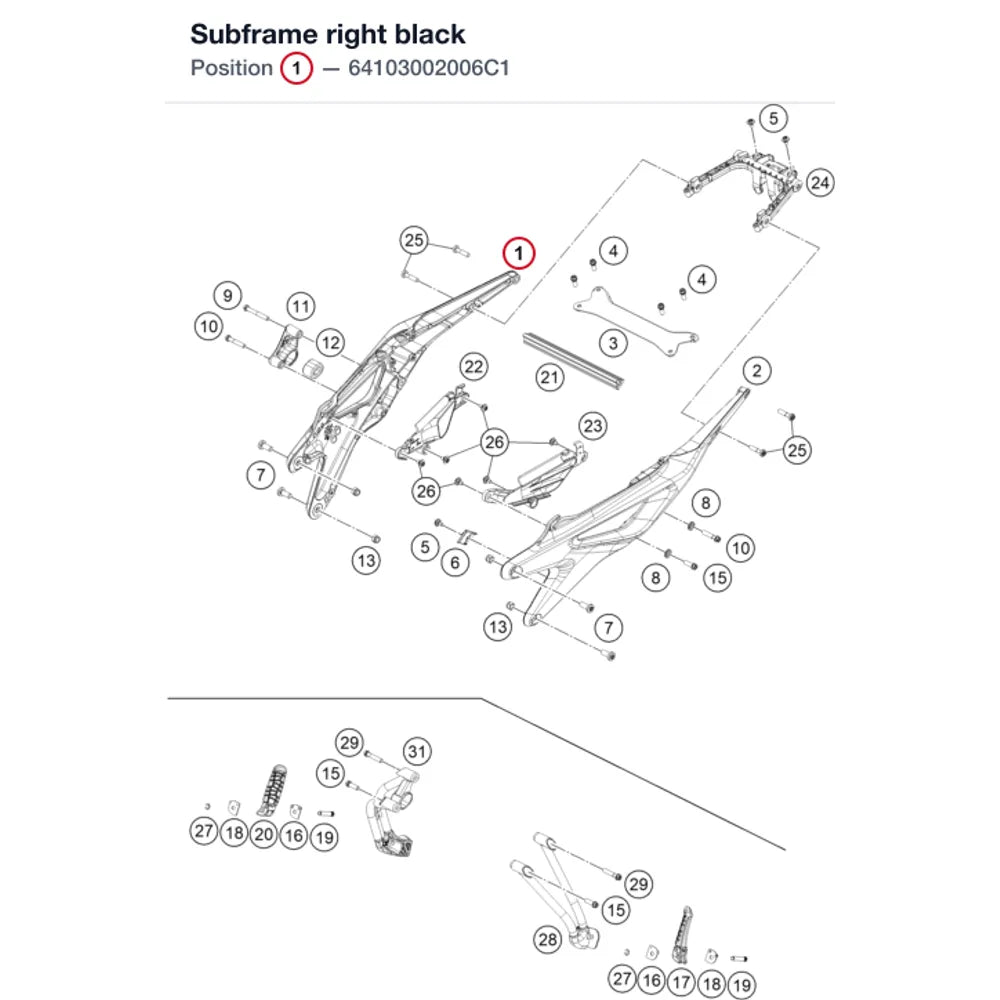 Subframe right black