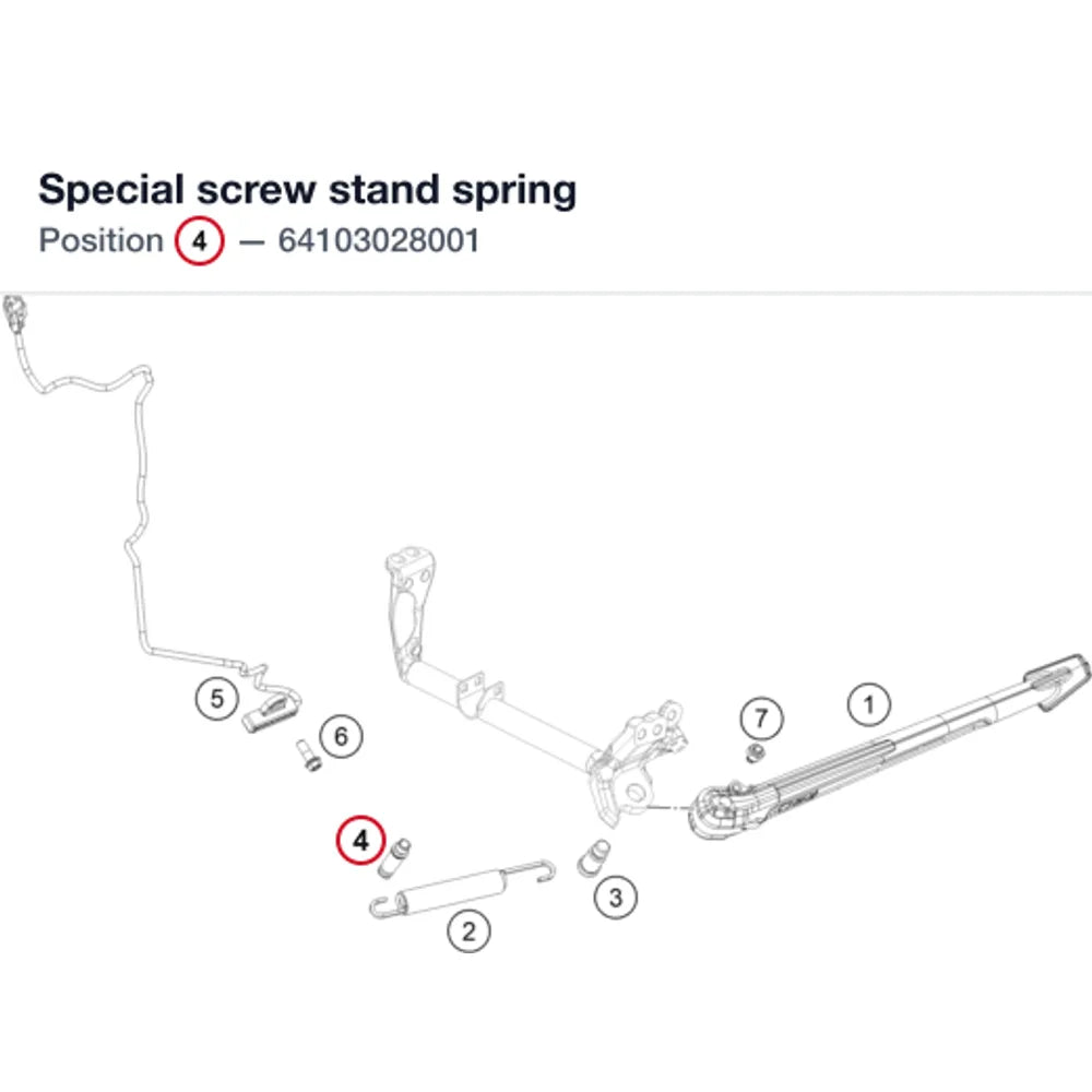 Special screw stand spring