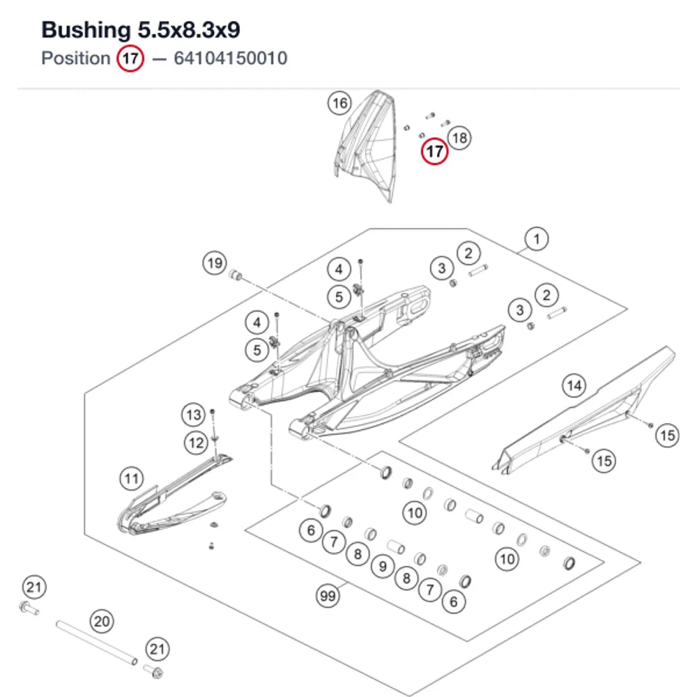 Bushing 5.5x8.3x9