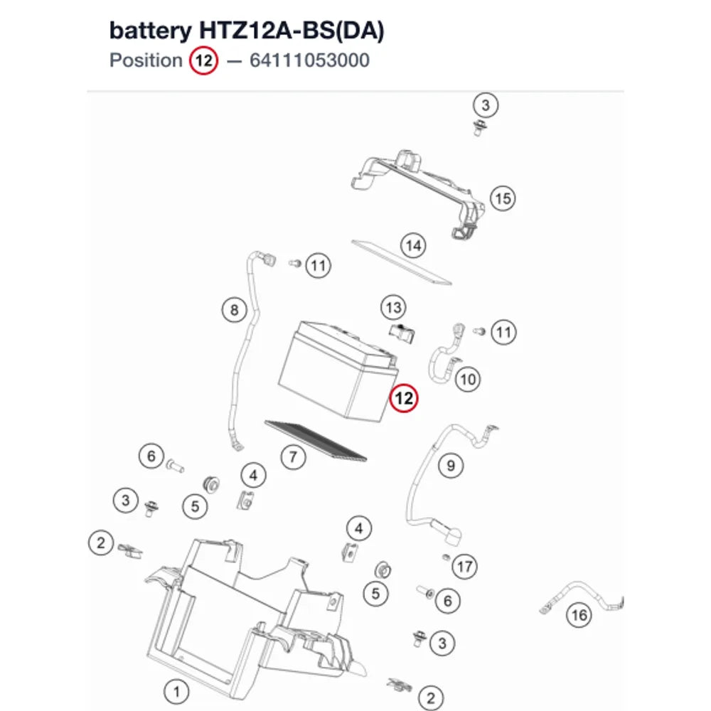 battery HTZ12A-BS(DA)
