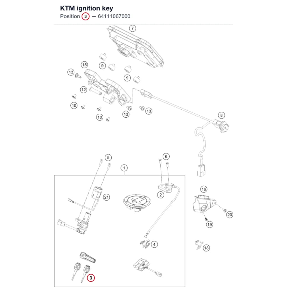 KTM ignition key