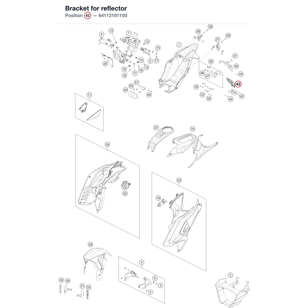 Bracket for reflector