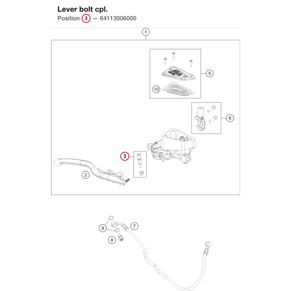 Lever bolt cpl.