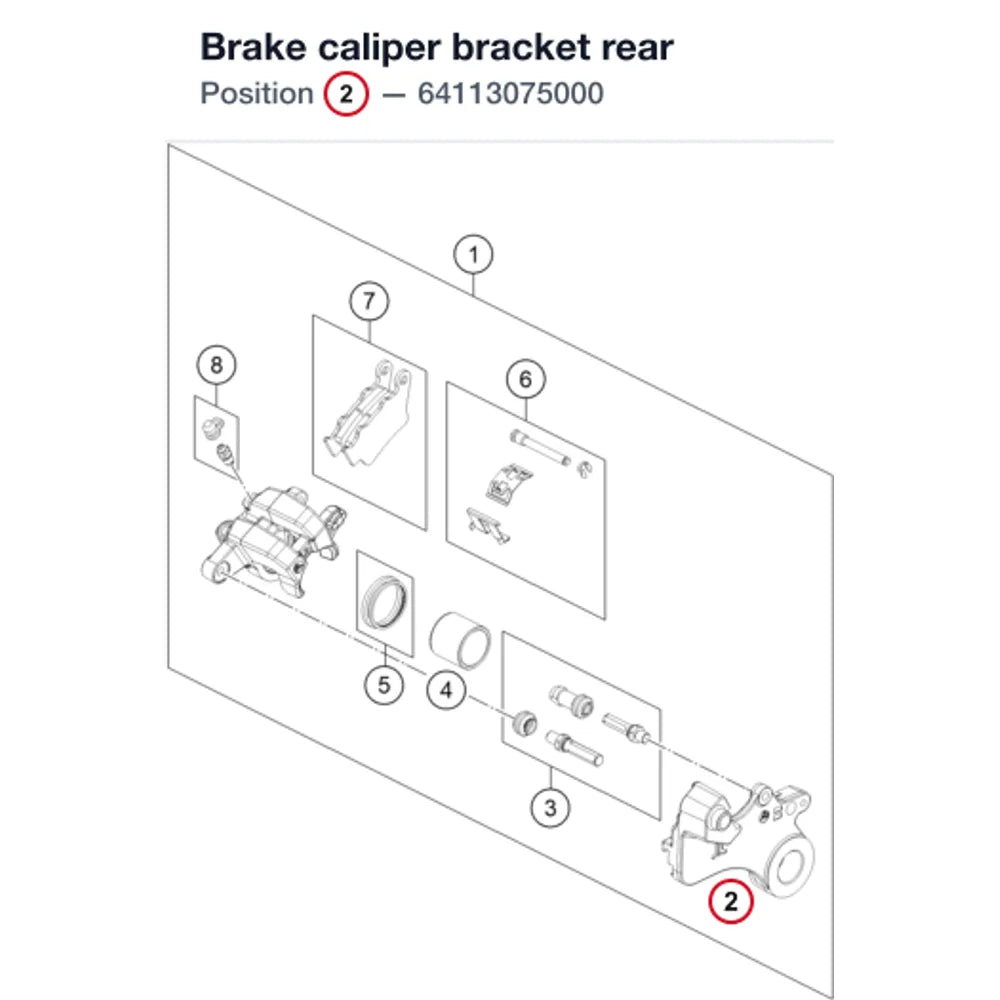 Brake caliper bracket rear