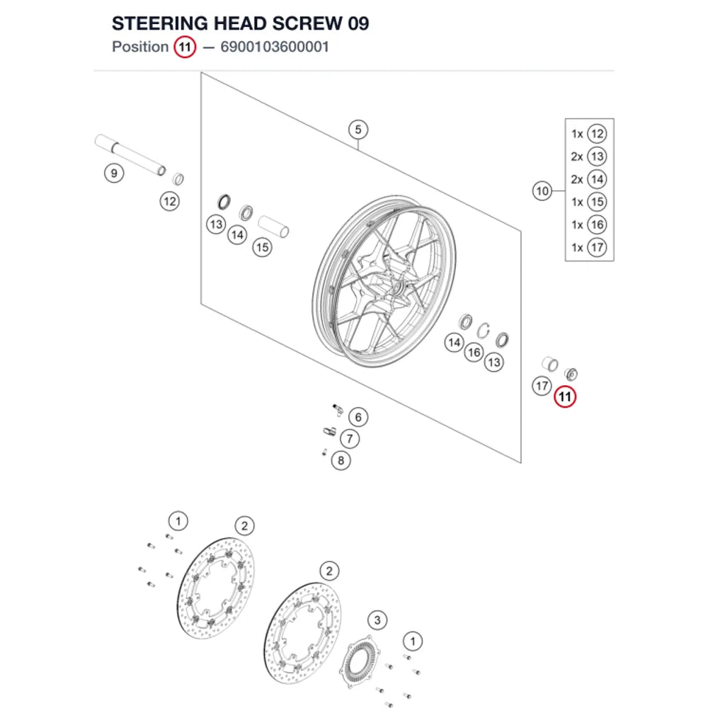 STEERING HEAD SCREW         09