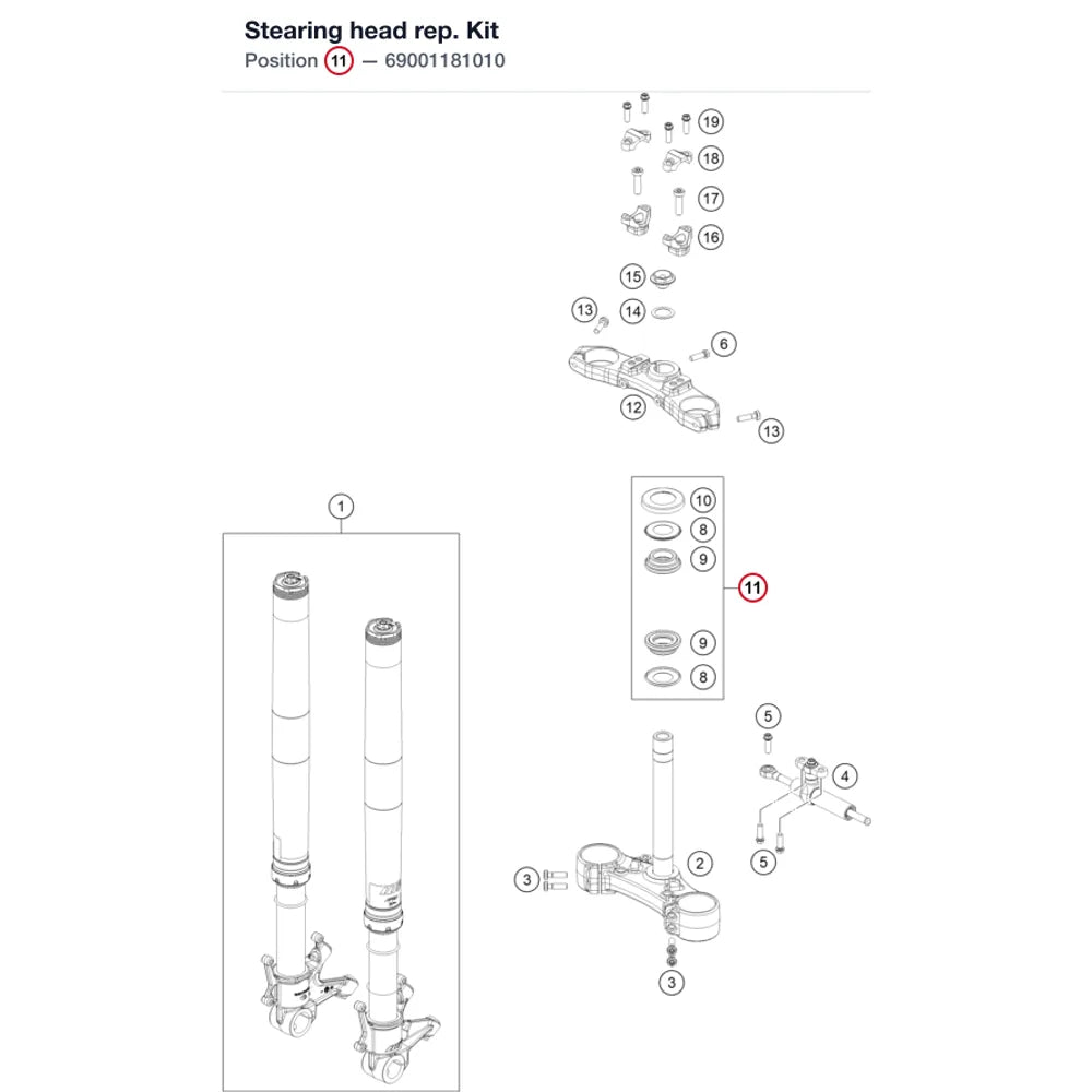 Stearing head rep. Kit
