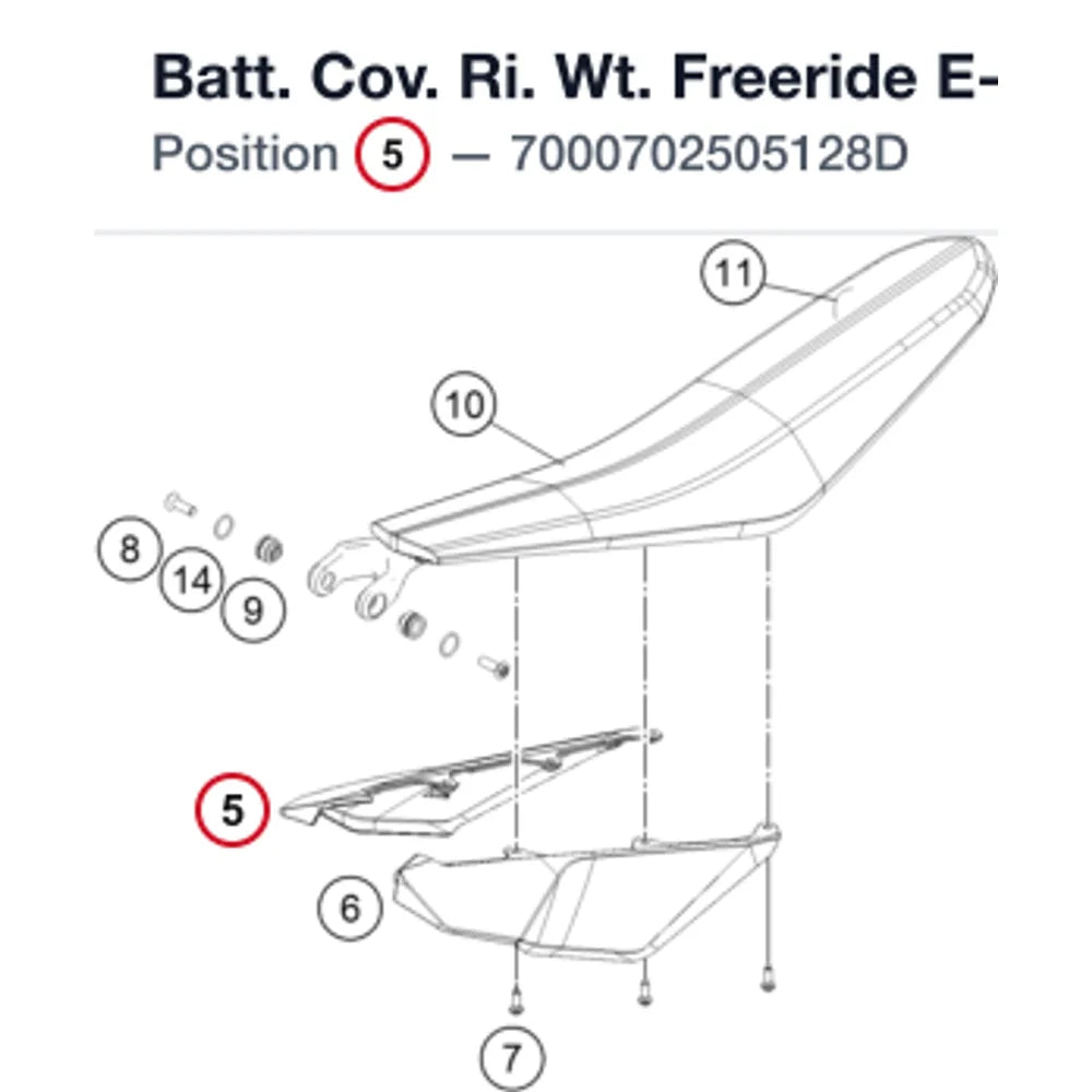 Batt. Cov. Ri. Wt. Freeride E-XC NB 18