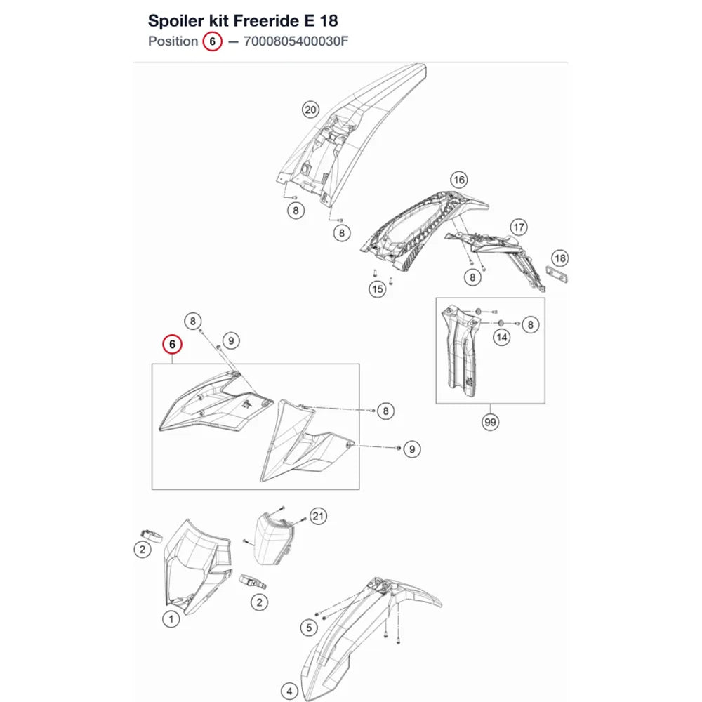 Spoiler kit Freeride E 18
