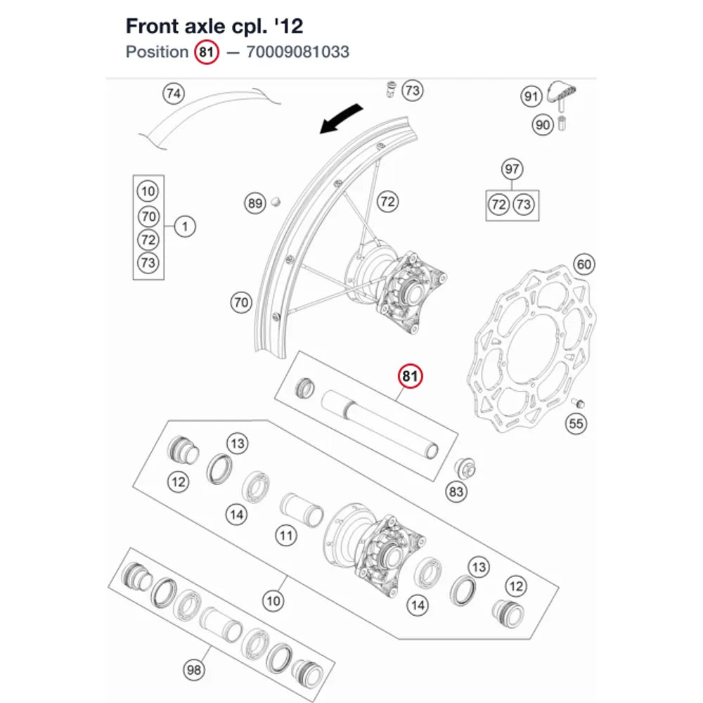 Front axle cpl. '12