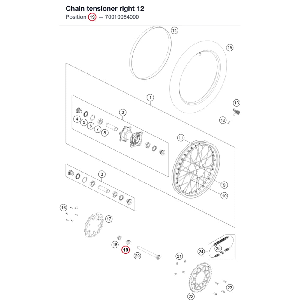 Chain tensioner right 12