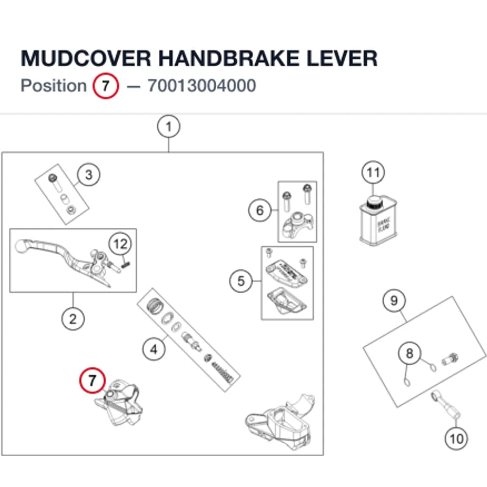 MUDCOVER HANDBRAKE LEVER