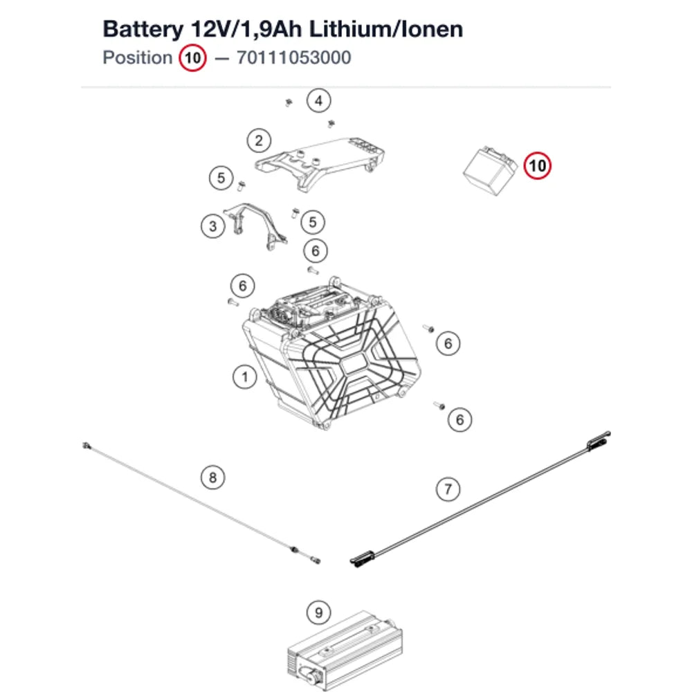 Battery 12V/1,9Ah Lithium/Ionen