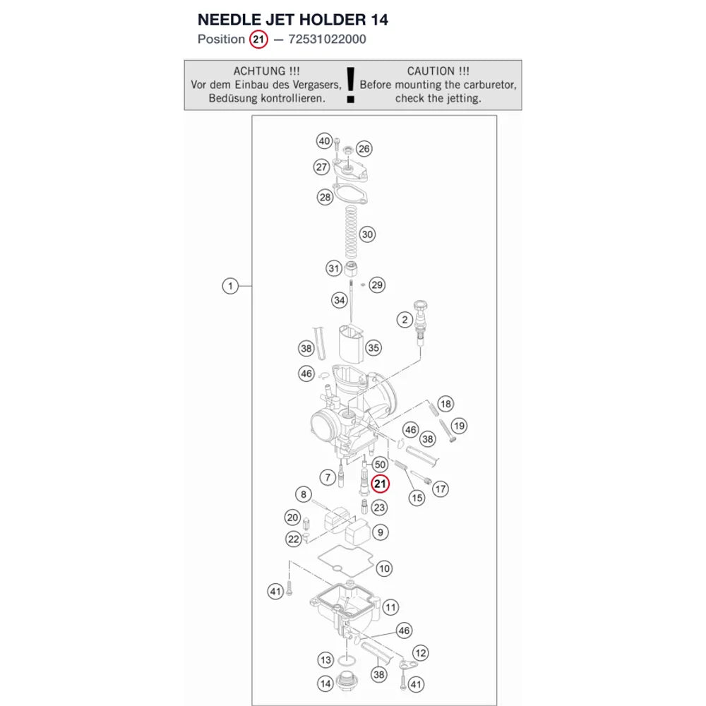 NEEDLE JET HOLDER           14