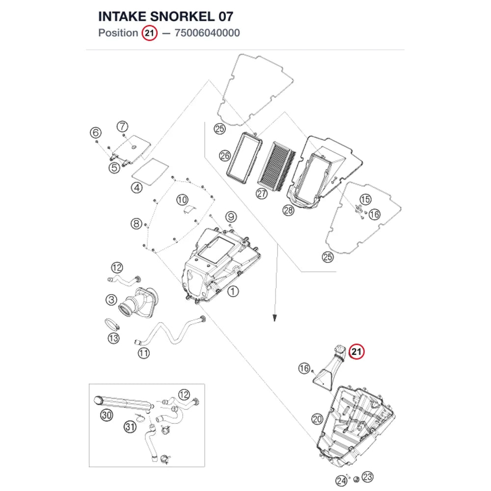 INTAKE SNORKEL 07