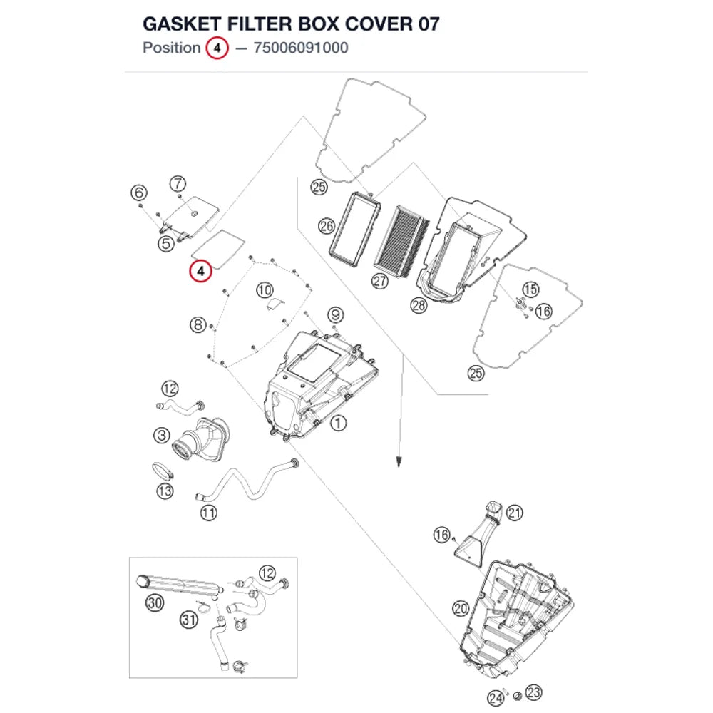 GASKET FILTER BOX COVER     07