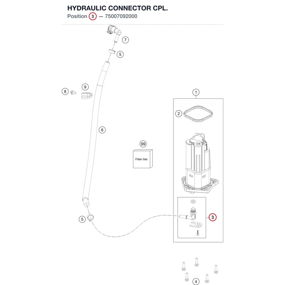 HYDRAULIC CONNECTOR CPL.