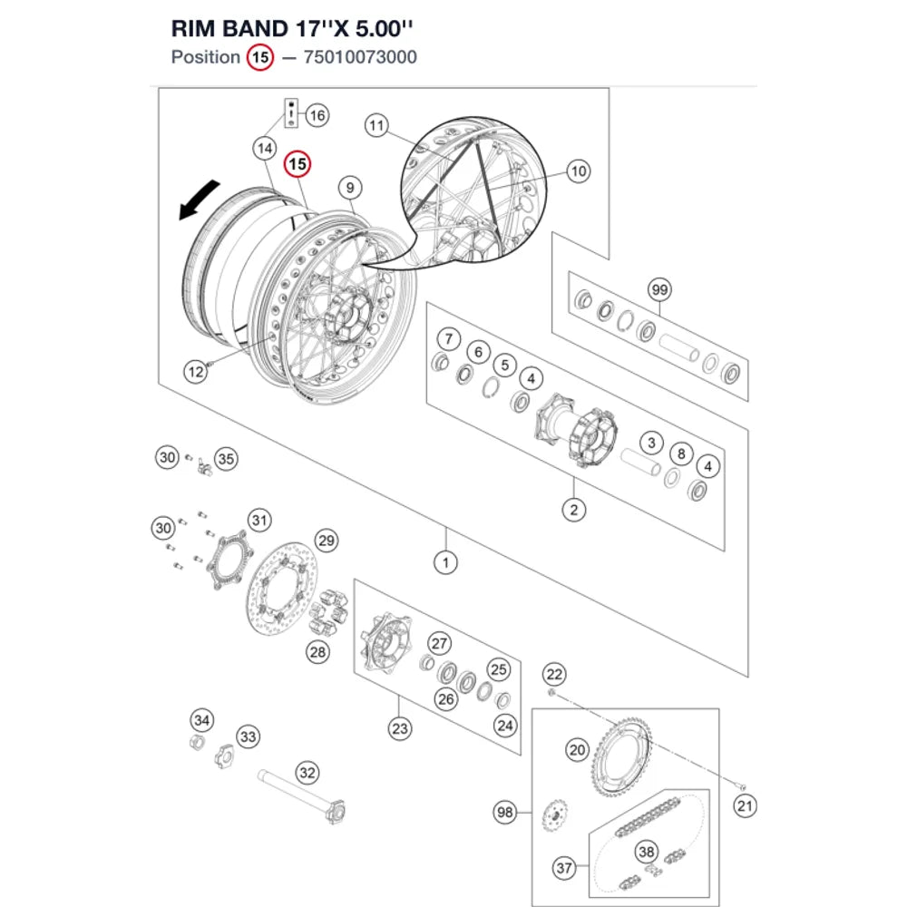 RIM BAND 17''X 5.00''