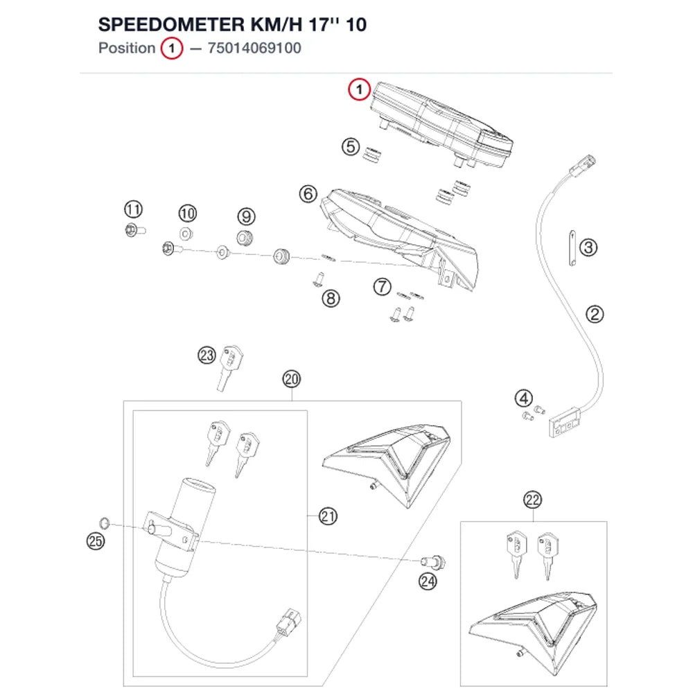 SPEEDOMETER KM/H 17''        10