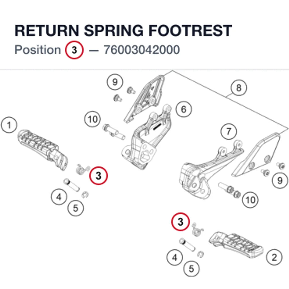 RETURN SPRING FOOTREST