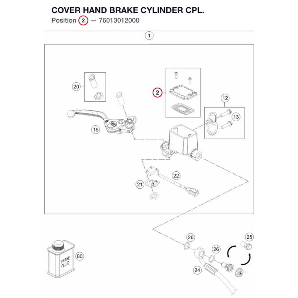 COVER HAND BRAKE CYLINDER CPL.