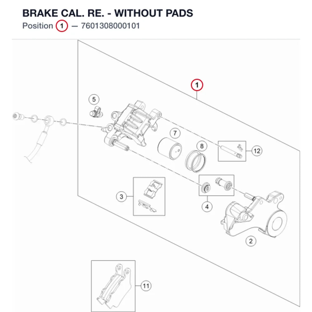 BRAKE CAL. RE. - WITHOUT PADS