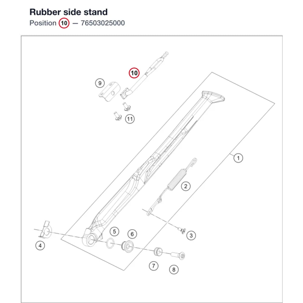 Rubber side stand
