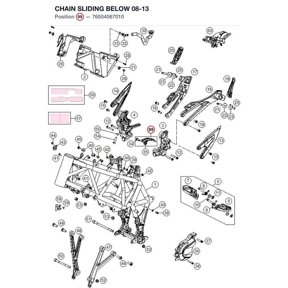 CHAIN SLIDING BELOW 08-13