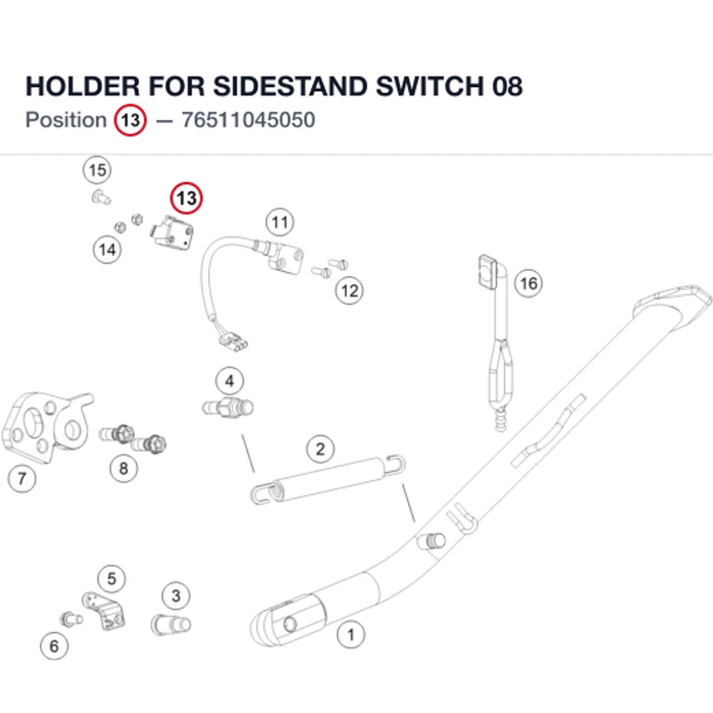 HOLDER FOR SIDESTAND SWITCH 08