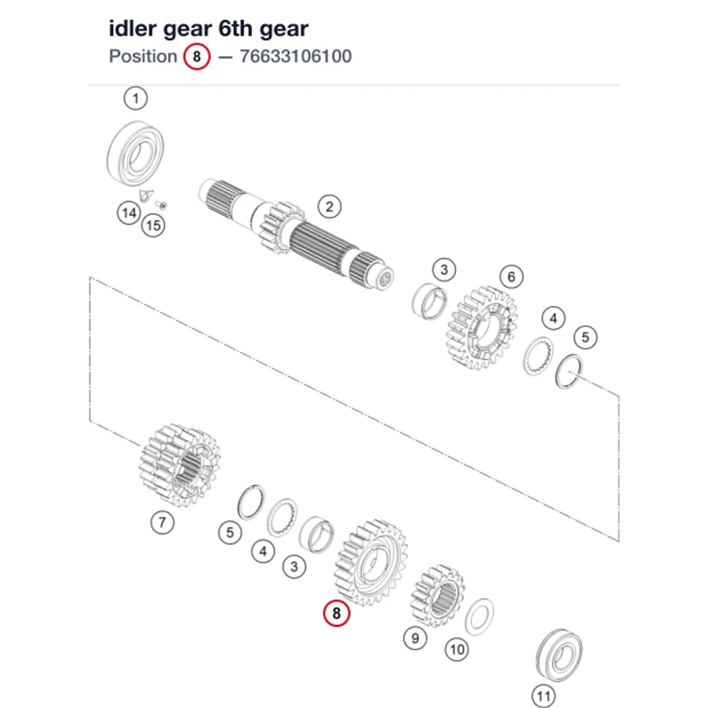 idler gear 6th gear