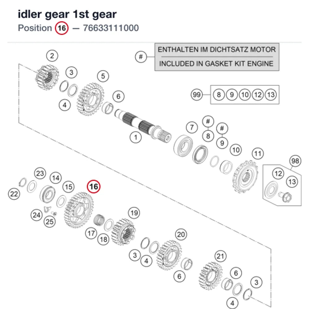idler gear 1st gear
