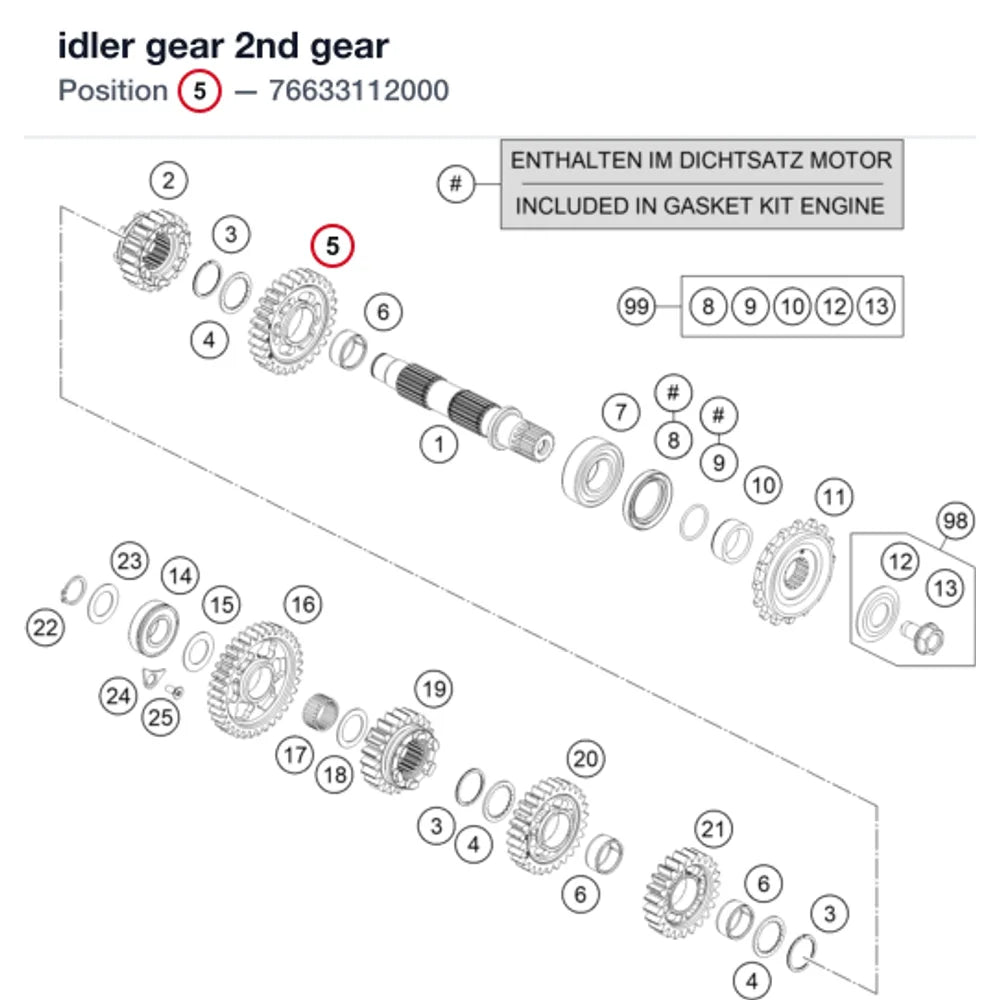 idler gear 2nd gear