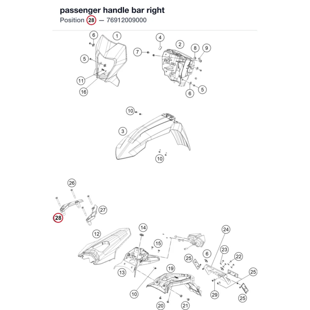 passenger handle bar right