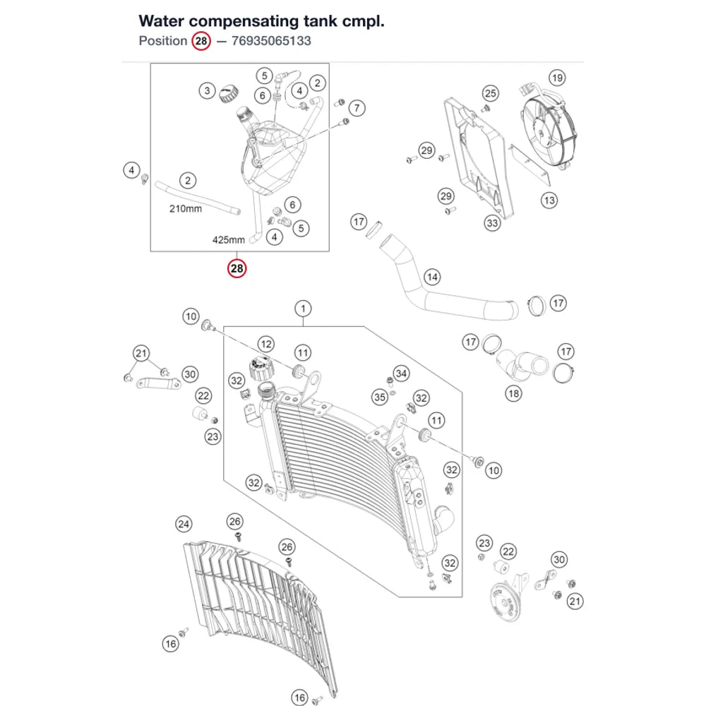 Water compensating tank cmpl.