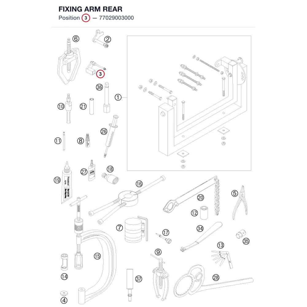 FIXING ARM REAR