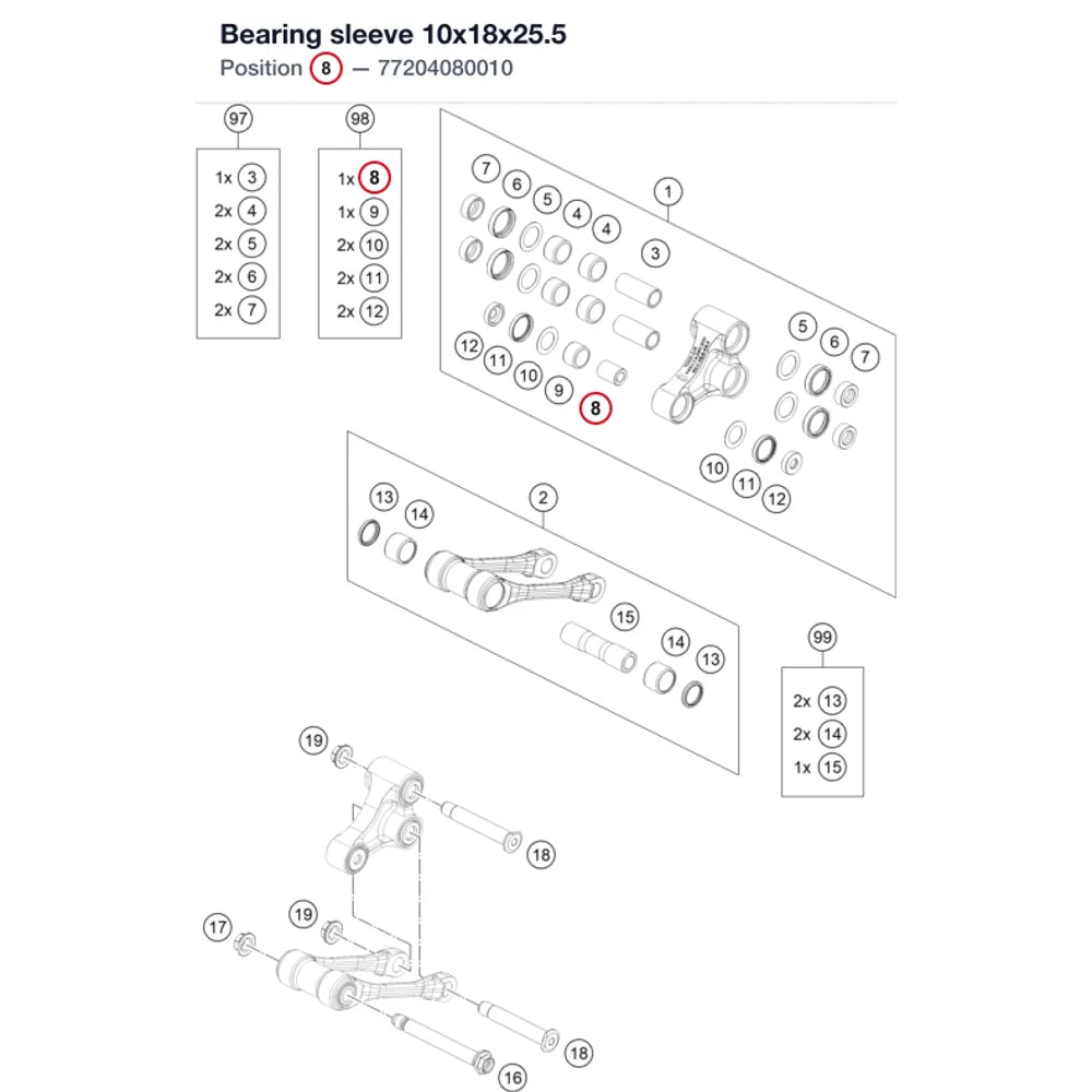 Bearing sleeve 10x18x25.5