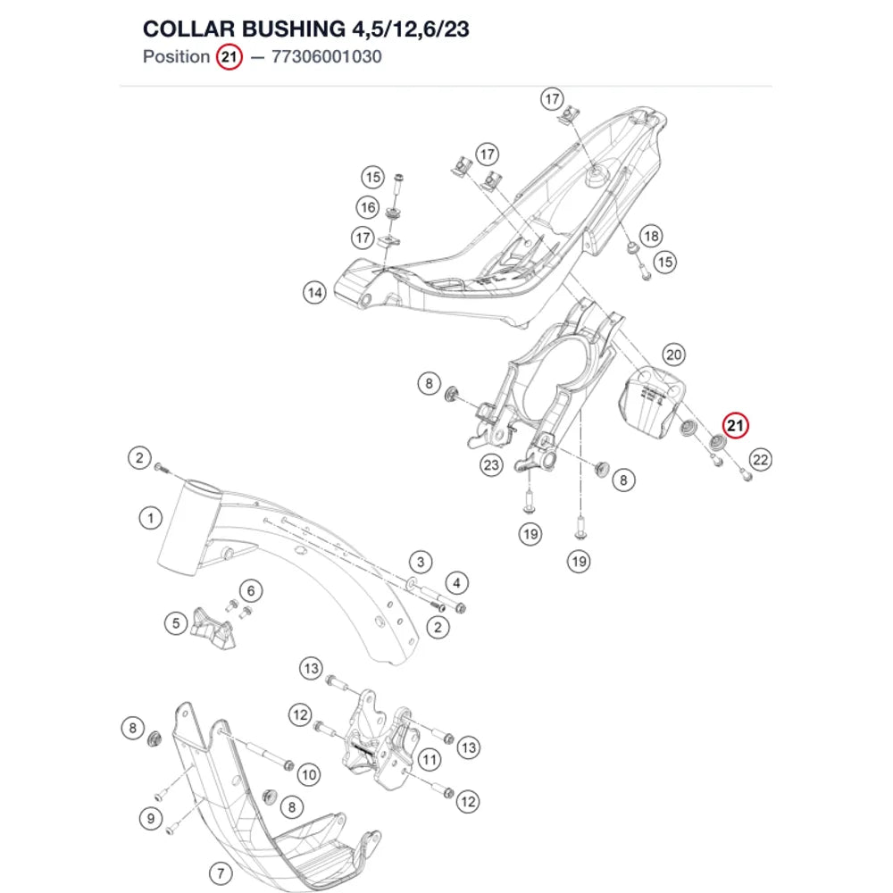 COLLAR BUSHING 4,5/12,6/23